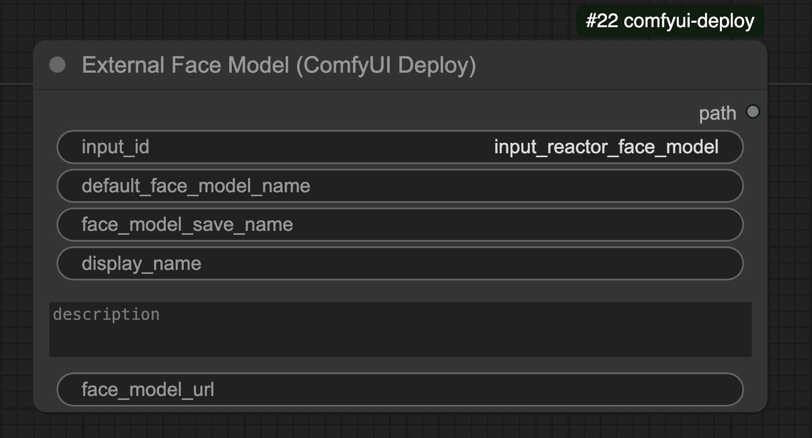 External Face Model Node
