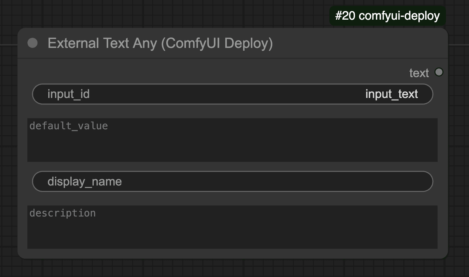 External Text Any Node