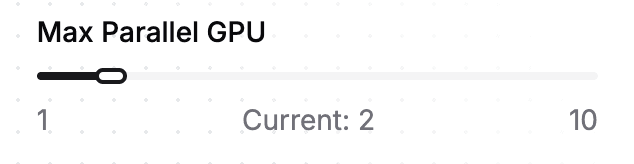 Max parallel GPU setting